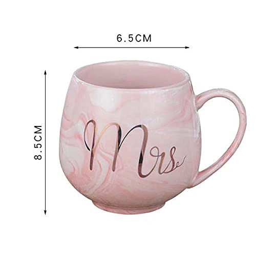 Romantic Couple Mugs Set with "Mr." & "Mrs." Design For Coffee Lovers