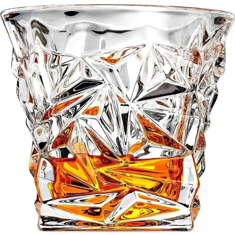 Diamond Cut Whiskey Glasses – Set of 6