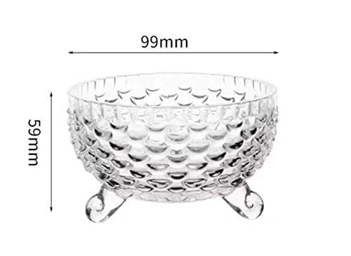 Crystal Glass Ice Cream & Nut Serving Bowls - Set of 6
