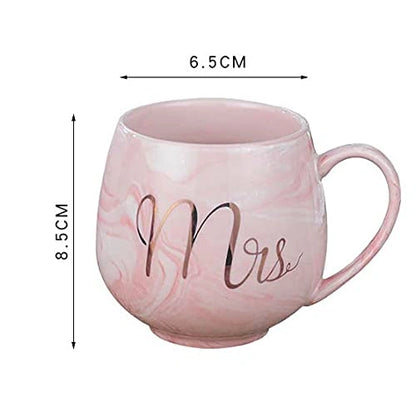 Romantic Couple Mugs Set with "Mr." & "Mrs." Design For Coffee Lovers