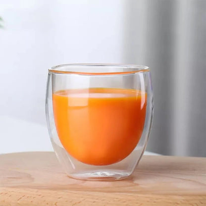 Transparent Double Wall Insulated DOF Glasses - Set of 2