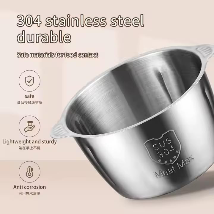 2L Electric Food Chopper 600W | 4 Stainless Steel Blades | 2 Speed Meat, Vegetable & Nut Chopper