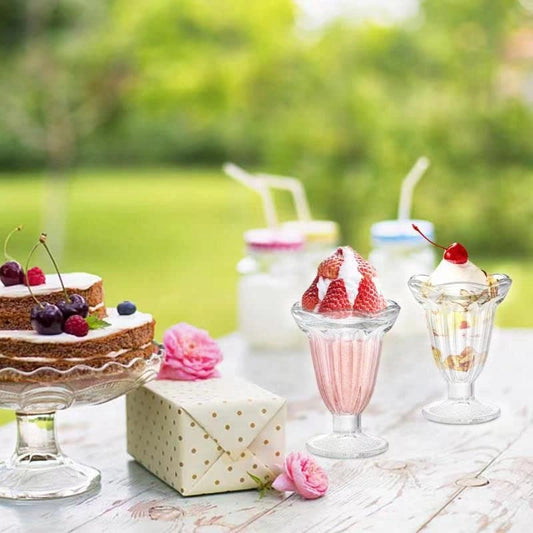 Perfect Dessert Glasses for Parties | Stylish Sundae & Trifle Bowls - Set of 6