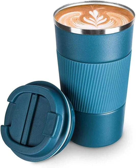 Insulated Hot & Cold Travel Coffee Mug - Spill-Proof Stainless Steel Tumbler
