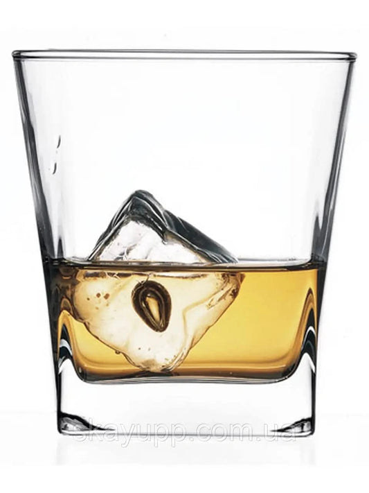 Square Plaza Whiskey Glasses For Beverages & Cocktails – Set of 6