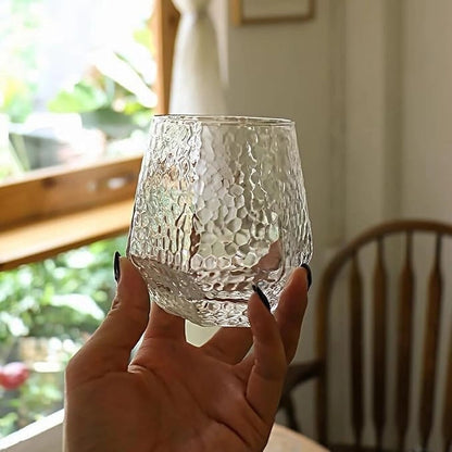Hexa Diamond Whiskey Glasses | Hammered Glasses - Set of 6