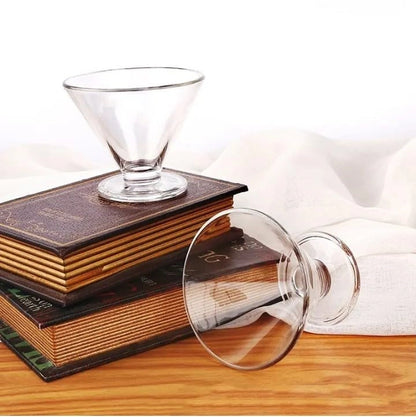 Stemmed Glass Dessert Bowl - Perfect for Sundaes & Splits