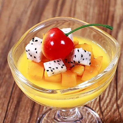 Elegant Glass Dessert & Serving Bowls | Ice Cream Cups - Set of 2
