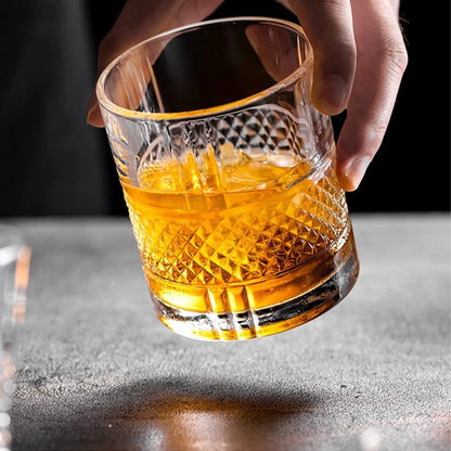 Diamond Cut Luxury Whiskey Glasses For Home Bar - Set of 6