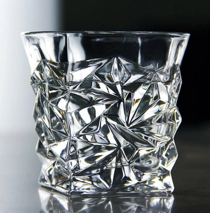 Diamond Cut Whiskey Glasses – Set of 6