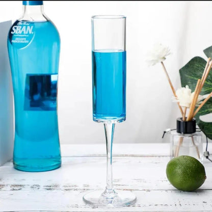 Elegant Champagne Flute Glasses | Long Stem Tall Glassware for Wine - 250ml