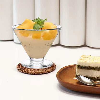 Stemmed Glass Dessert Bowl - Perfect for Sundaes & Splits