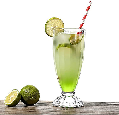 Elegant Tall Falooda Glasses | Versatile Desserts Drinkware - Set of 2