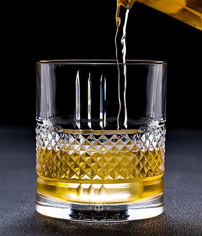 Diamond Cut Luxury Whiskey Glasses For Home Bar - Set of 6