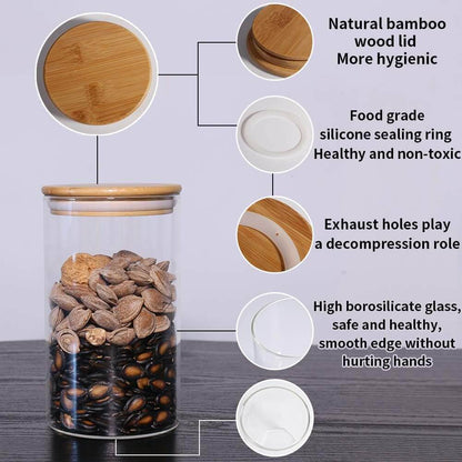 glass jars for sugar salt coffee