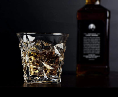 Diamond Cut Whiskey Glasses – Set of 6