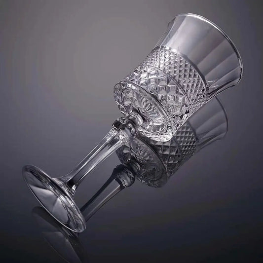 Premium Crystal Cut Wine Glasses for Red & White Wine - Set of 6