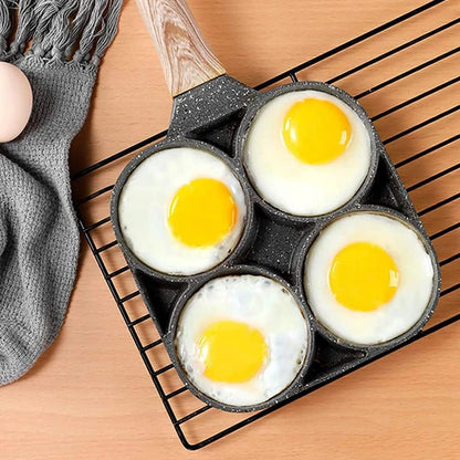 4 Section Non-Stick Omelet Pan | Induction & Gas Compatible Breakfast Pan