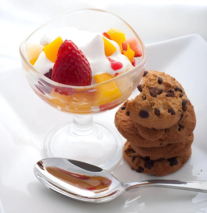 Elegant Glass Dessert & Serving Bowls | Ice Cream Cups - Set of 2