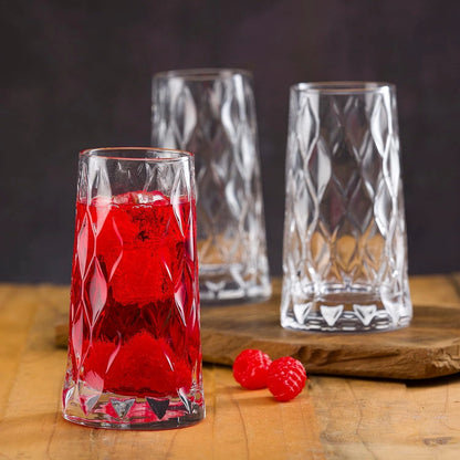 Elegant Highball Cocktail Glasses - Set of 6 | Tall Tumblers for Juice & Cocktails