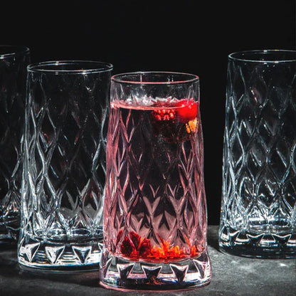 Elegant Highball Cocktail Glasses - Set of 6 | Tall Tumblers for Juice & Cocktails