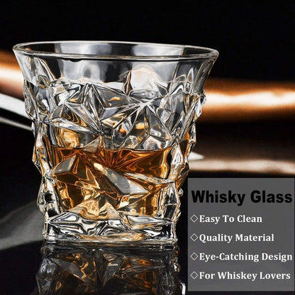 Diamond Cut Whiskey Glasses – Set of 6