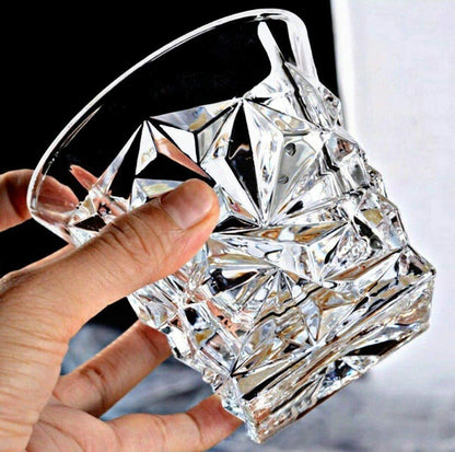 Diamond Cut Whiskey Glasses – Set of 6