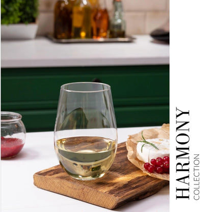 Stemless Whiskey Tumbler Glasses - Set of 6