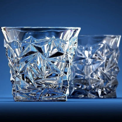 Diamond Cut Whiskey Glasses – Set of 6