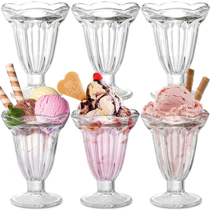 Perfect Dessert Glasses for Parties | Stylish Sundae & Trifle Bowls - Set of 6