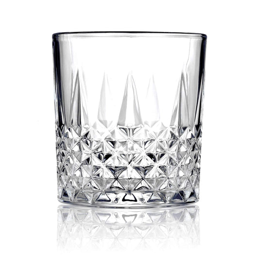 Diamond Cut Premium Whiskey Glasses - Set of 6