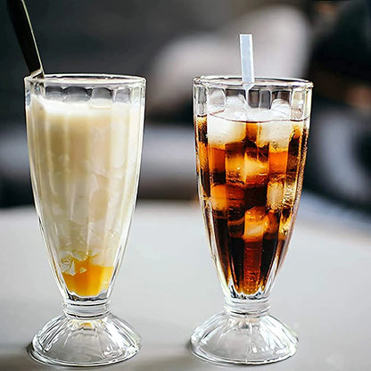 Elegant Tall Falooda Glasses | Versatile Desserts Drinkware - Set of 2