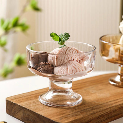 Retro Stemmed Glass Sundaes & Splits Bowls - Set of 6