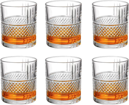 Diamond Cut Luxury Whiskey Glasses For Home Bar - Set of 6