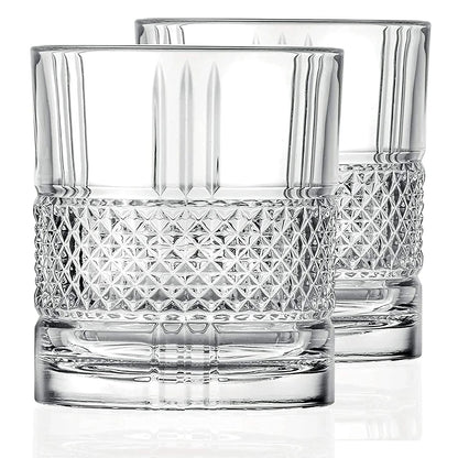Diamond Cut Luxury Whiskey Glasses For Home Bar - Set of 6