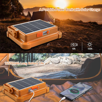 Solar Light Portable, 1000LM Battery Work Light