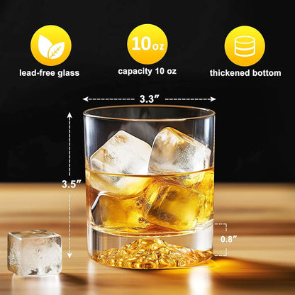 Classic Round Whiskey Glasses - Set of 6