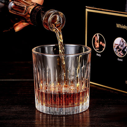 Luxury Crystal Whiskey Glasses - Set of 6