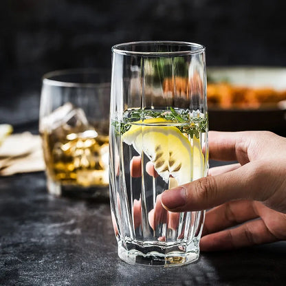 Crystal Clear Highball Glasses For Cocktails, Juices- Set of 6
