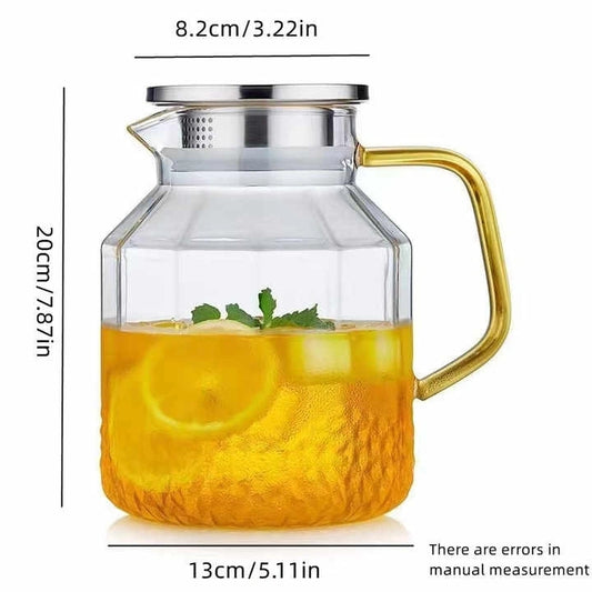 Borosil Glass Kettle with Steel Filter Lid