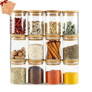 
                  
                    round glass spice jars with bamboo lid
                  
                