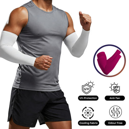 Arm Sleeves For Men & Women – UV Protection - Anti Tan Sleeves For Bike Riding & Sports