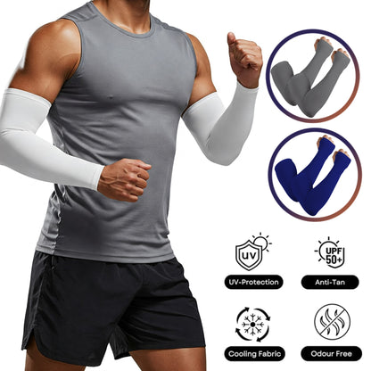 Arm Sleeves For Men & Women – UV Protection - Anti Tan Sleeves For Bike Riding & Sports