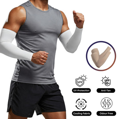 Arm Sleeves For Men & Women – UV Protection - Anti Tan Sleeves For Bike Riding & Sports