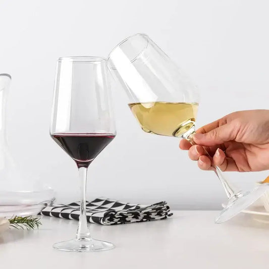 Premium Crystal Wine Glasses With Long Stem - Set Of 4