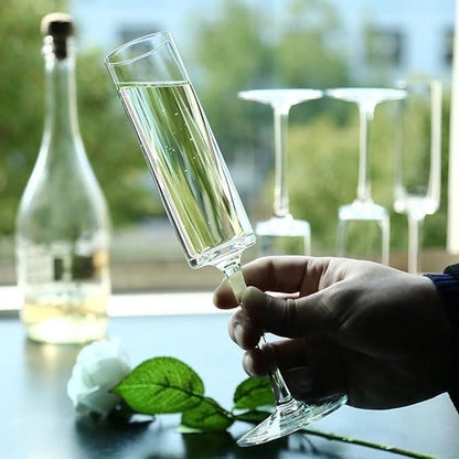 Elegant Champagne Flute Glasses | Long Stem Tall Glassware for Wine - 250ml