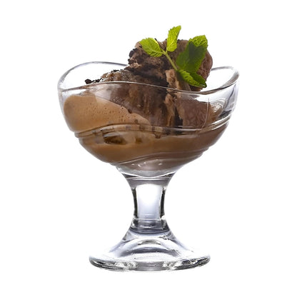 Elegant Glass Dessert & Serving Bowls | Ice Cream Cups - Set of 2