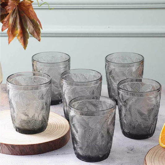 embossed-leaf-pattern-whiskey-and-beverage-glasses