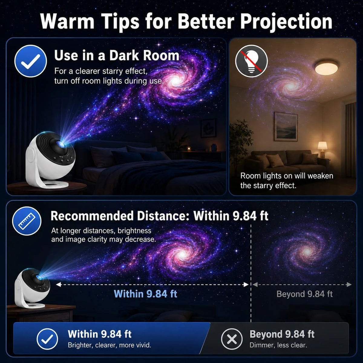 Galaxy Projector for Kids & Bedroom | 13 Film Discs