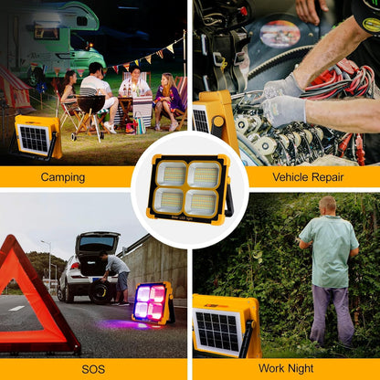 Solar Light Portable, 1000LM Battery Work Light